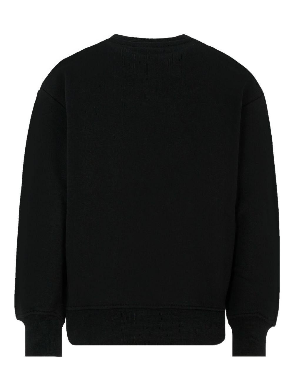 Felpa per bambino MSGM Kids nero con logo sul davanti - Rubino Kids