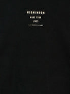 Felpa per bambino MSGM Kids nero con stampa logo - Rubino Kids