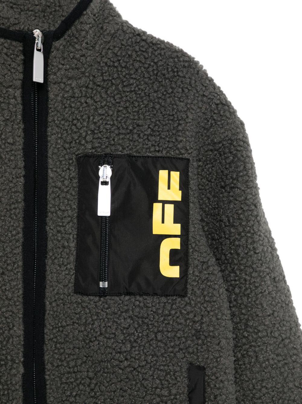 Felpa per bambino Off - White Kids grigia con dettaglio logo - Rubino Kids