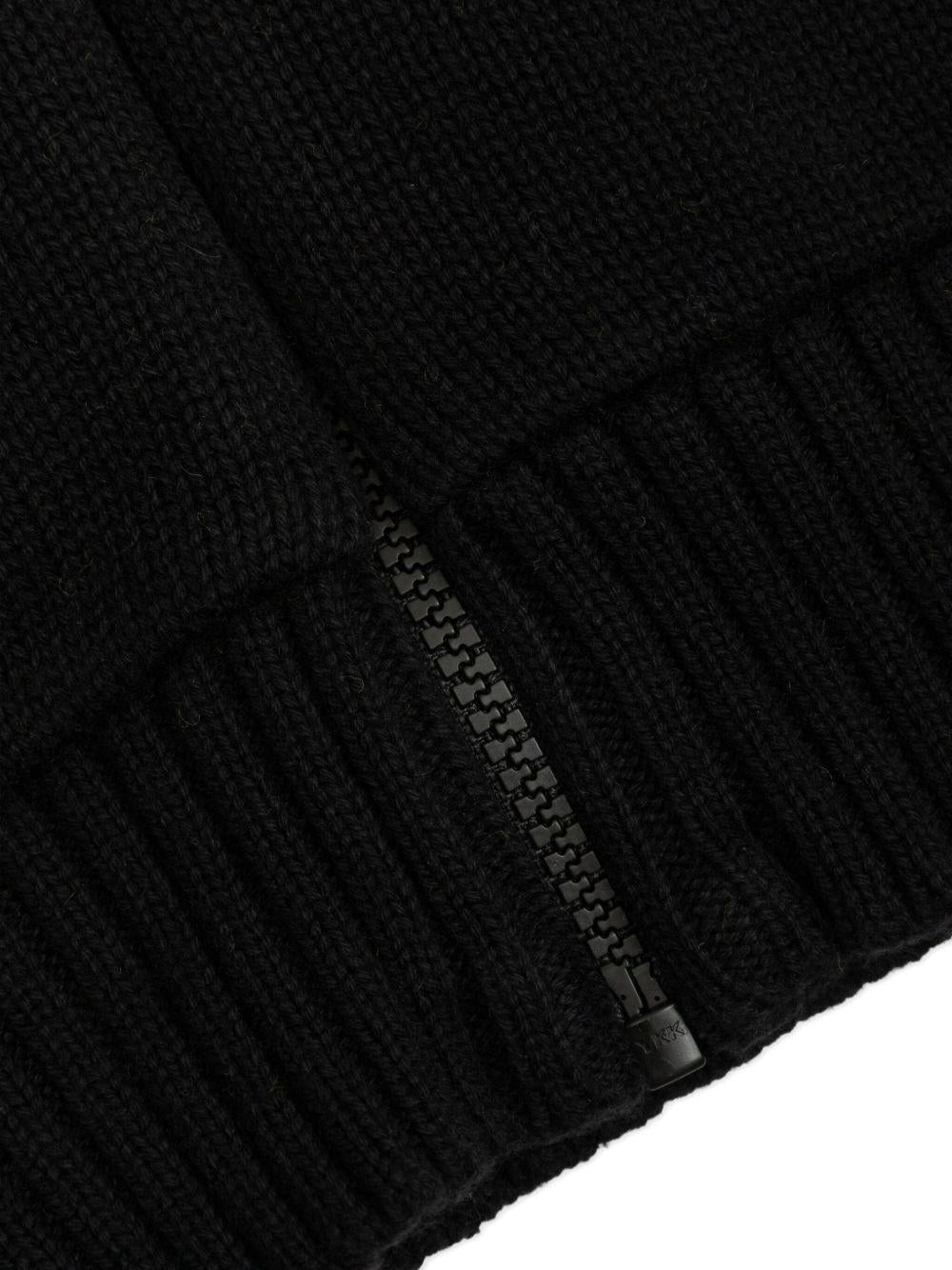 Felpa per bambino Palm Angels Kids nero lavorato a maglia - Rubino Kids