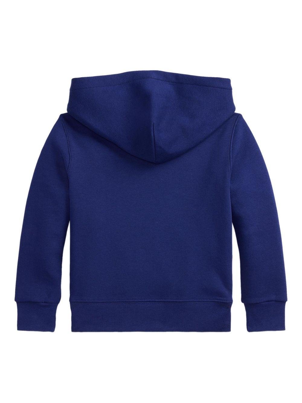 Felpa per bambino Polo Ralph Lauren Kids blu con stampa Polo Bear - Rubino Kids