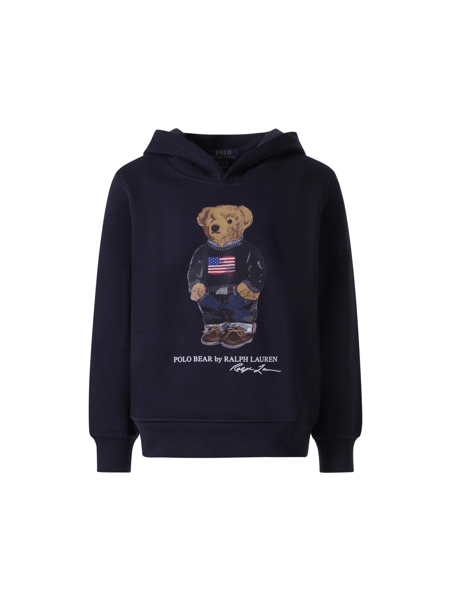 Felpa per bambino Ralph Lauren Kids blu scuro con stampa grafica sul davanti<BR/> - Rubino Kids