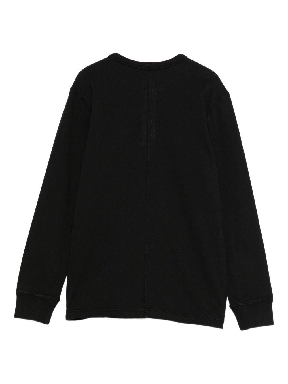 Felpa per bambino Rick Owens Kids nera con stampa grafica coniglio sul davanti - Rubino Kids