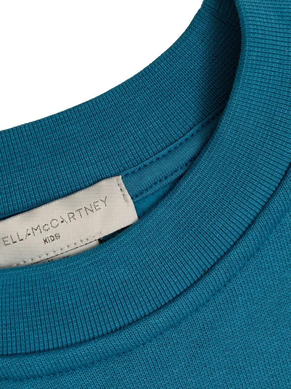 Felpa per bambino Stella McCartney Kids blu con stampa grafica cartoon - Rubino Kids