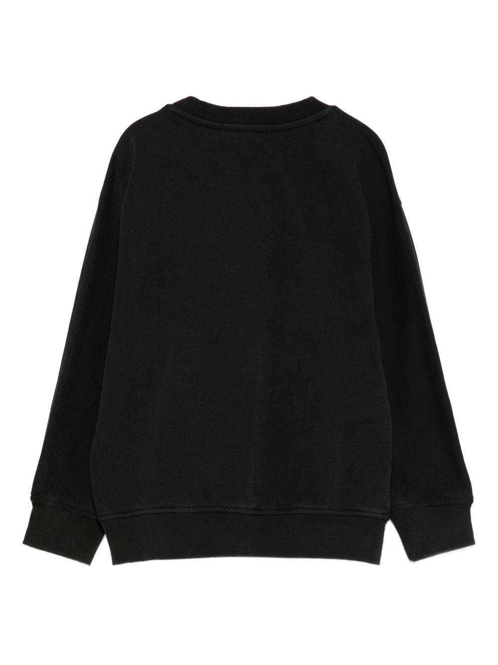 Felpa per bambino Stella McCartney Kids nero con tasca applicata con logo - Rubino Kids