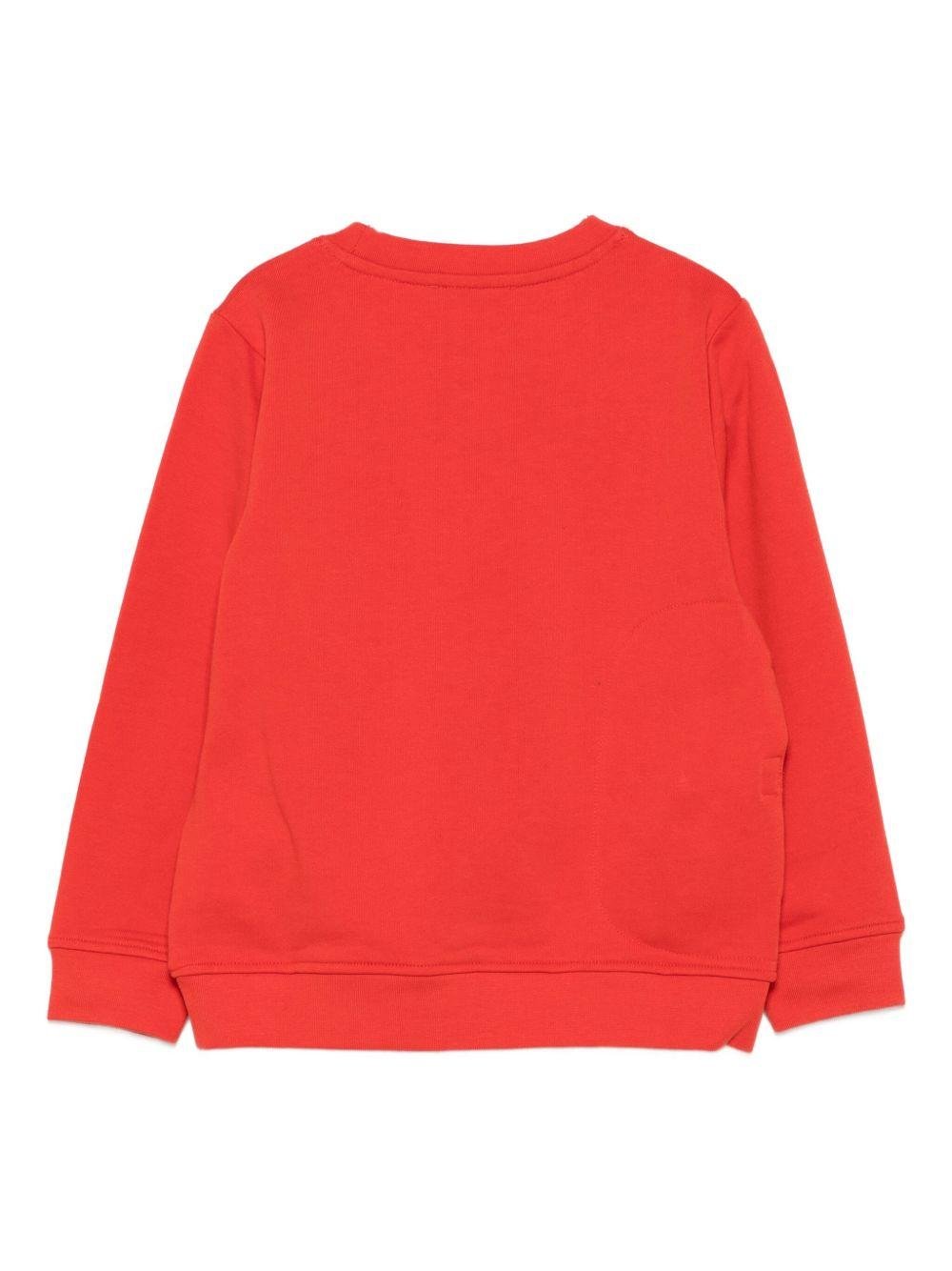 Felpa per bambino Stella McCartney Kids rossa con stampa di Babbo Natale - Rubino Kids