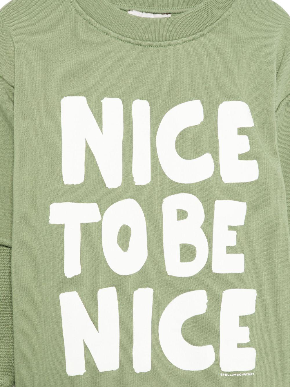 Felpa per bambino Stella McCartney Kids verde con design a strati - Rubino Kids