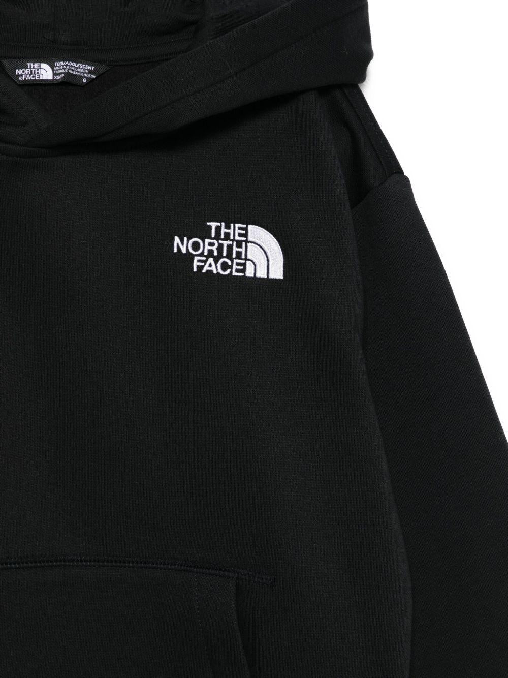 Felpa per bambino The North Face Kids nero con cappuccio con logo - Rubino Kids