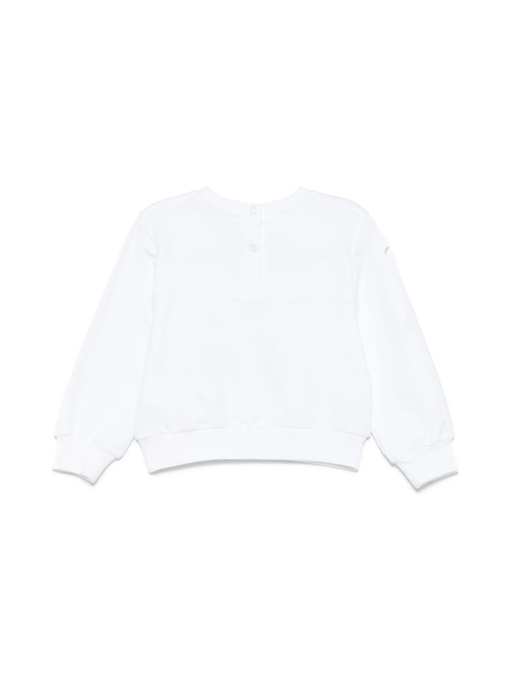 Felpa per neonata Monnalisa bianco con stampa Alice x Disney - Rubino Kids