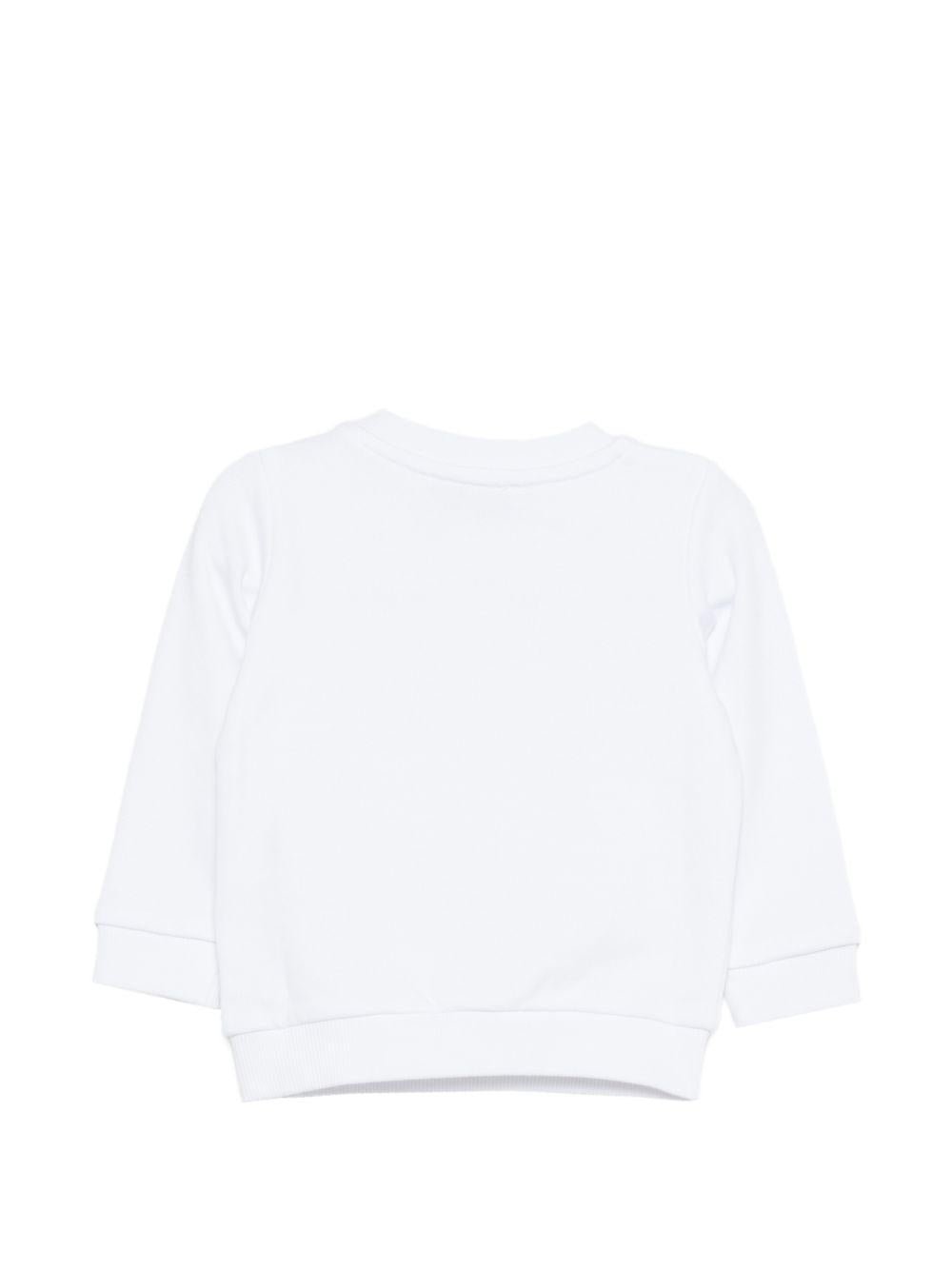 Felpa per neonata Moschino Kids bianca con stampa ciliegie - Rubino Kids