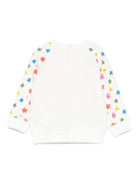 Felpa per neonata Stella McCartney Kids bianco con stampa grafica - Rubino Kids