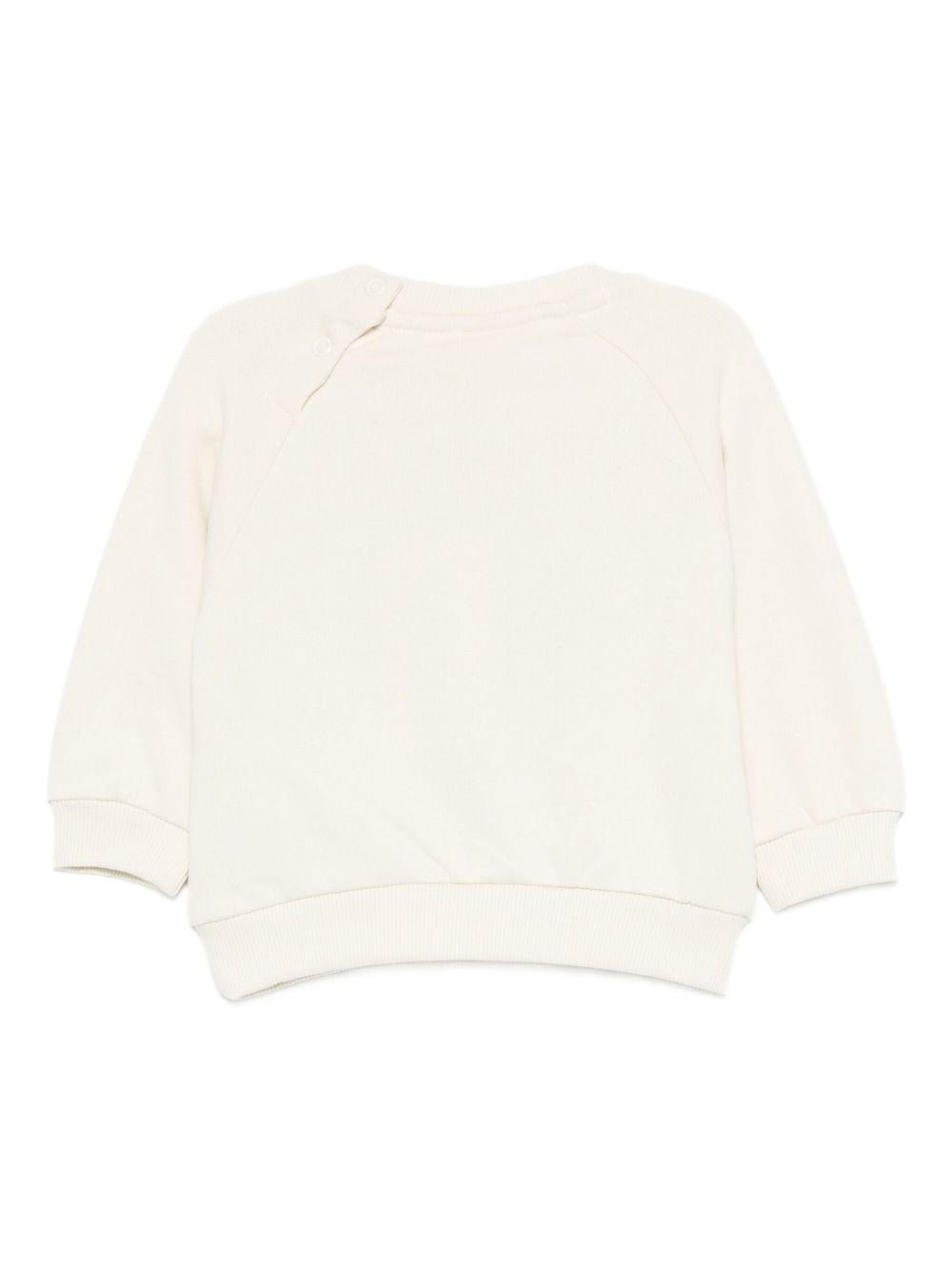 Felpa per neonati Molo bianca con ricamo a forma di orsacchiotto - Rubino Kids