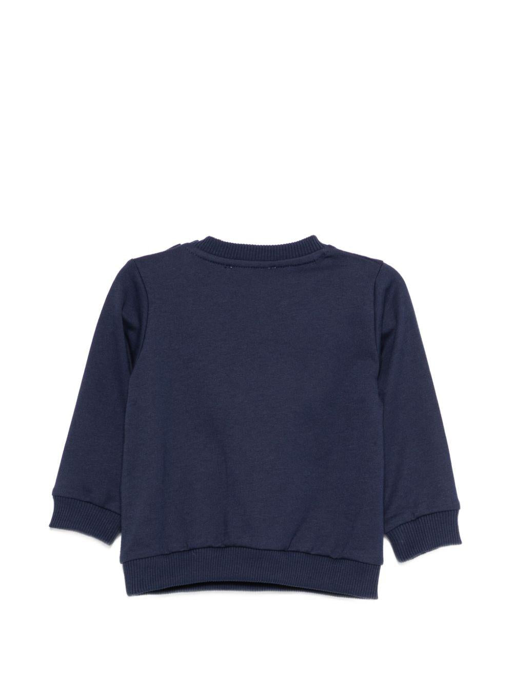 Felpa per neonati Moschino Kids blu con ricamo Teddy Bear - Rubino Kids