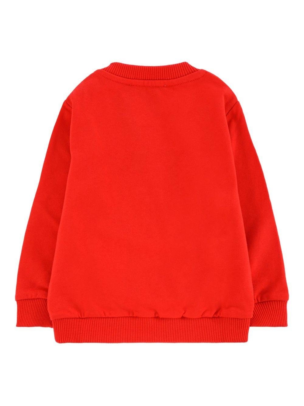 Felpa per neonati Moschino Kids rosso con logo Teddy Bear - Rubino Kids