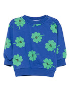 Felpa per neonato Bobo Choses blu con stampa trifoglio - Rubino Kids