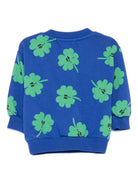 Felpa per neonato Bobo Choses blu con stampa trifoglio - Rubino Kids