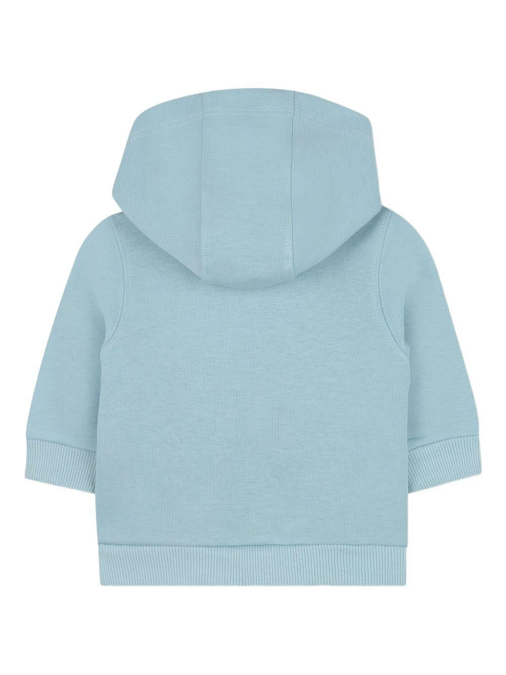 Felpa per neonato Givenchy Kids azzurra con tasche frontali - Rubino Kids