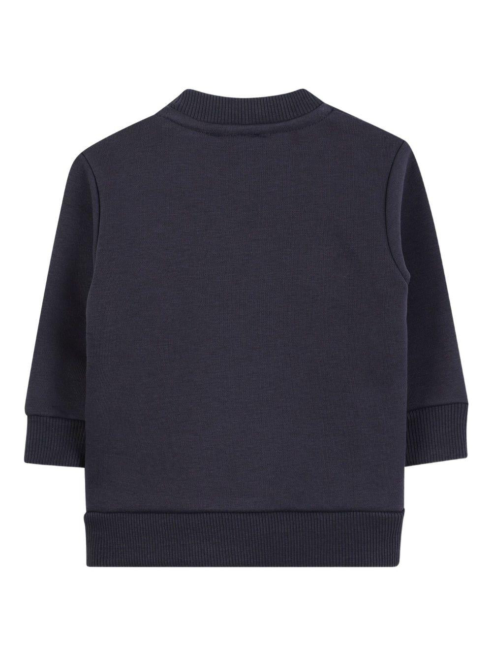 Felpa per neonato Givenchy Kids blu con logo sul davanti - Rubino Kids