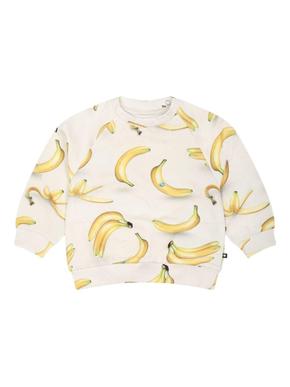 Felpa per neonato Molo bianco con stampa grafica all - over e maniche lunghe - Rubino Kids