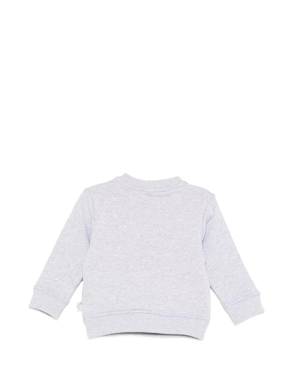 Felpa per neonato Stella McCartney Kids grigio con logo sul davanti - Rubino Kids