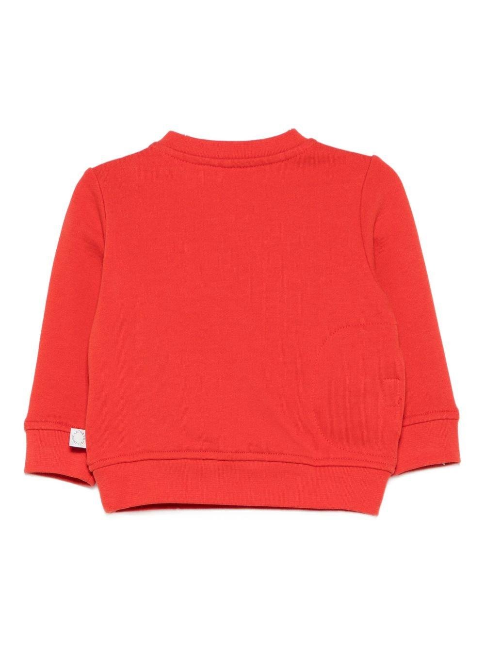 Felpa per neonato Stella McCartney Kids rosso con stampa Babbo Natale - Rubino Kids