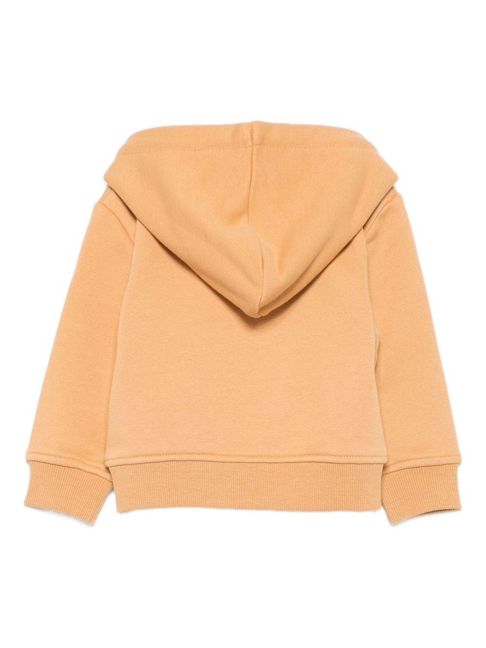 Felpa per neonato TRUSSARDI JUNIOR marrone con cappuccio e zip - Rubino Kids