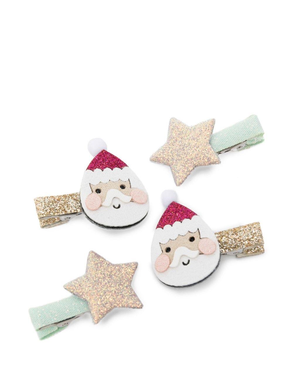 Fermagli per capelli per bambina Mimi & Lula multicolore con motivo natalizio - Rubino Kids