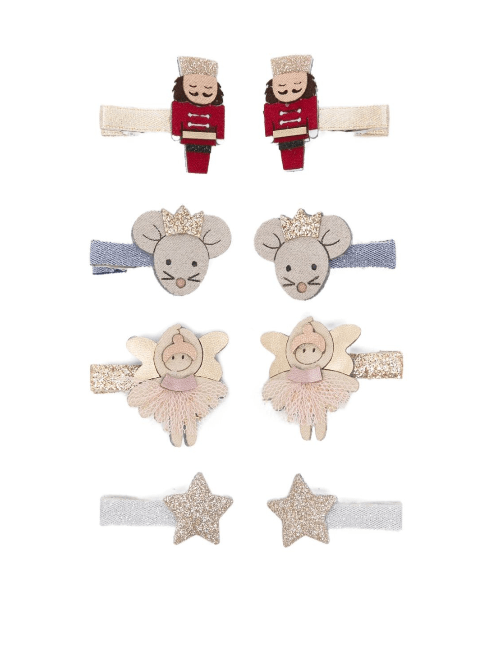 Fermagli per capelli per bambina Mimi & Lula multicolore con motivo natalizio - Rubino Kids