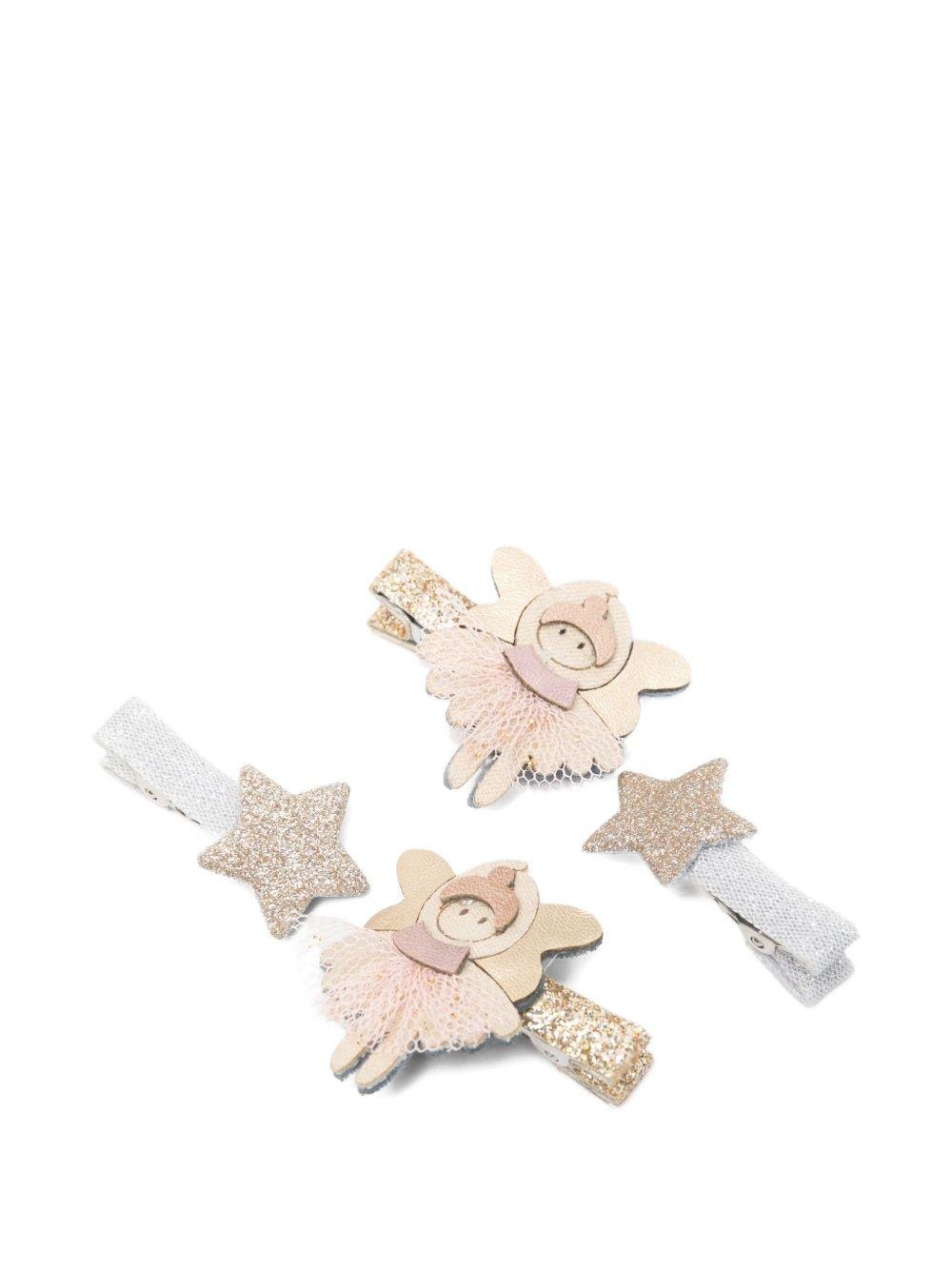 Fermagli per capelli per bambina Mimi & Lula multicolore con motivo natalizio - Rubino Kids