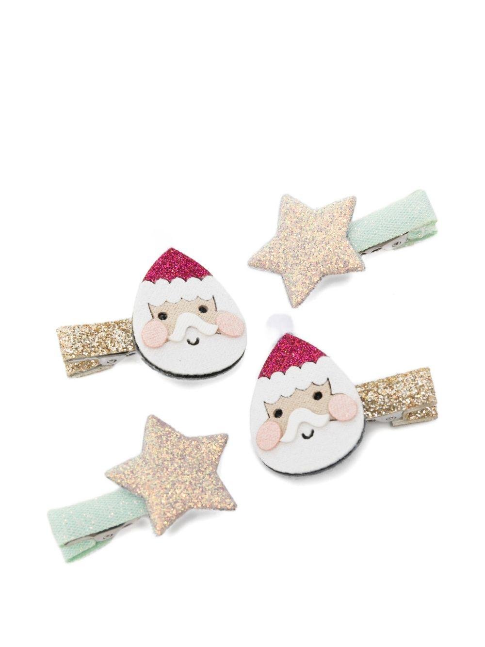 Fermagli per capelli per bambina Mimi & Lula multicolore con motivo natalizio - Rubino Kids