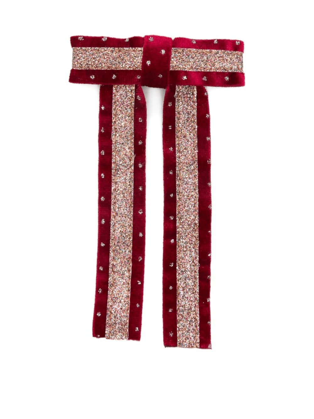 Fermaglio per capelli per bambina Mimi & Lula rosso con glitter - Rubino Kids