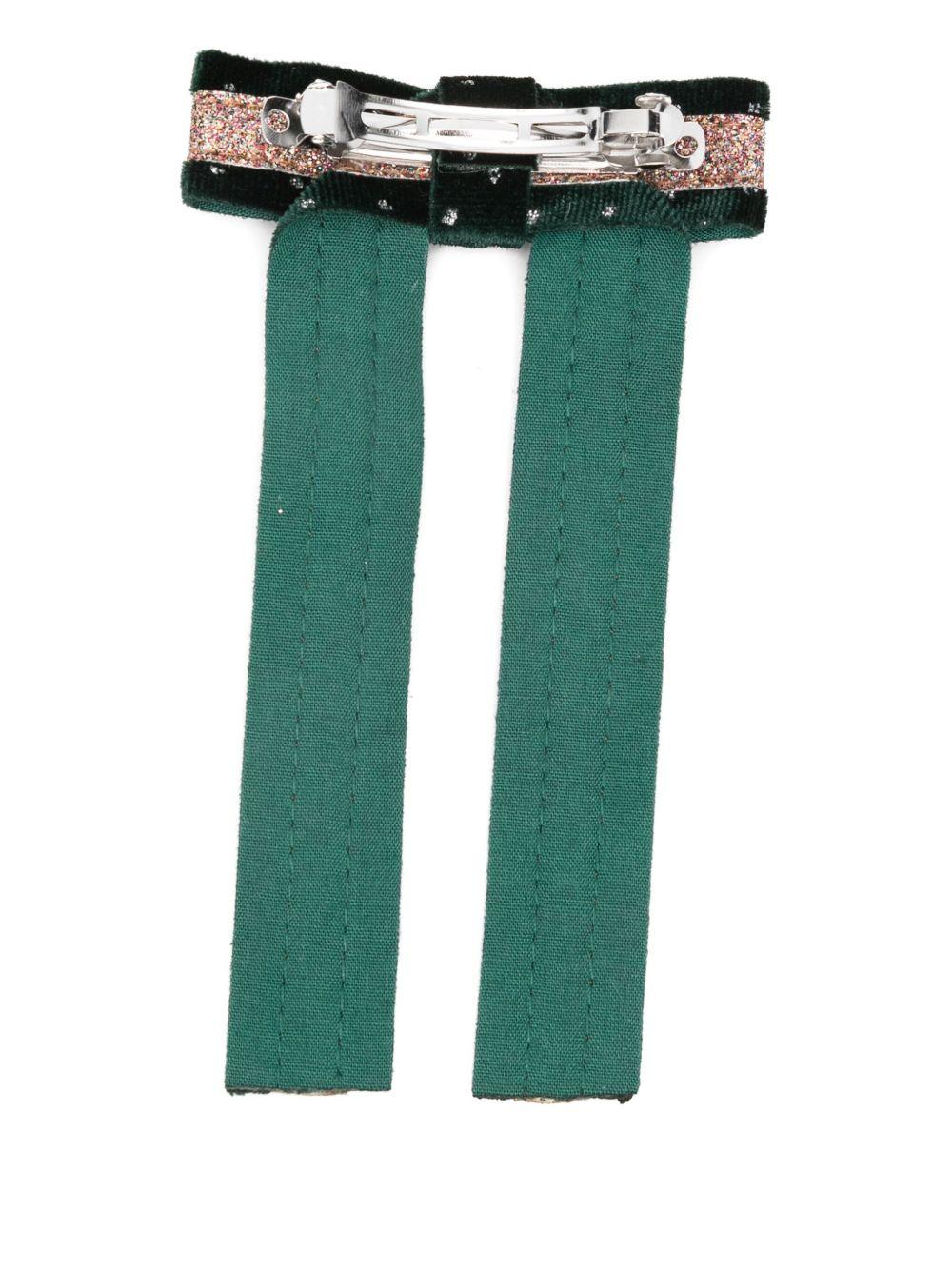 Fermaglio per capelli per bambina Mimi & Lula verde con glitter - Rubino Kids