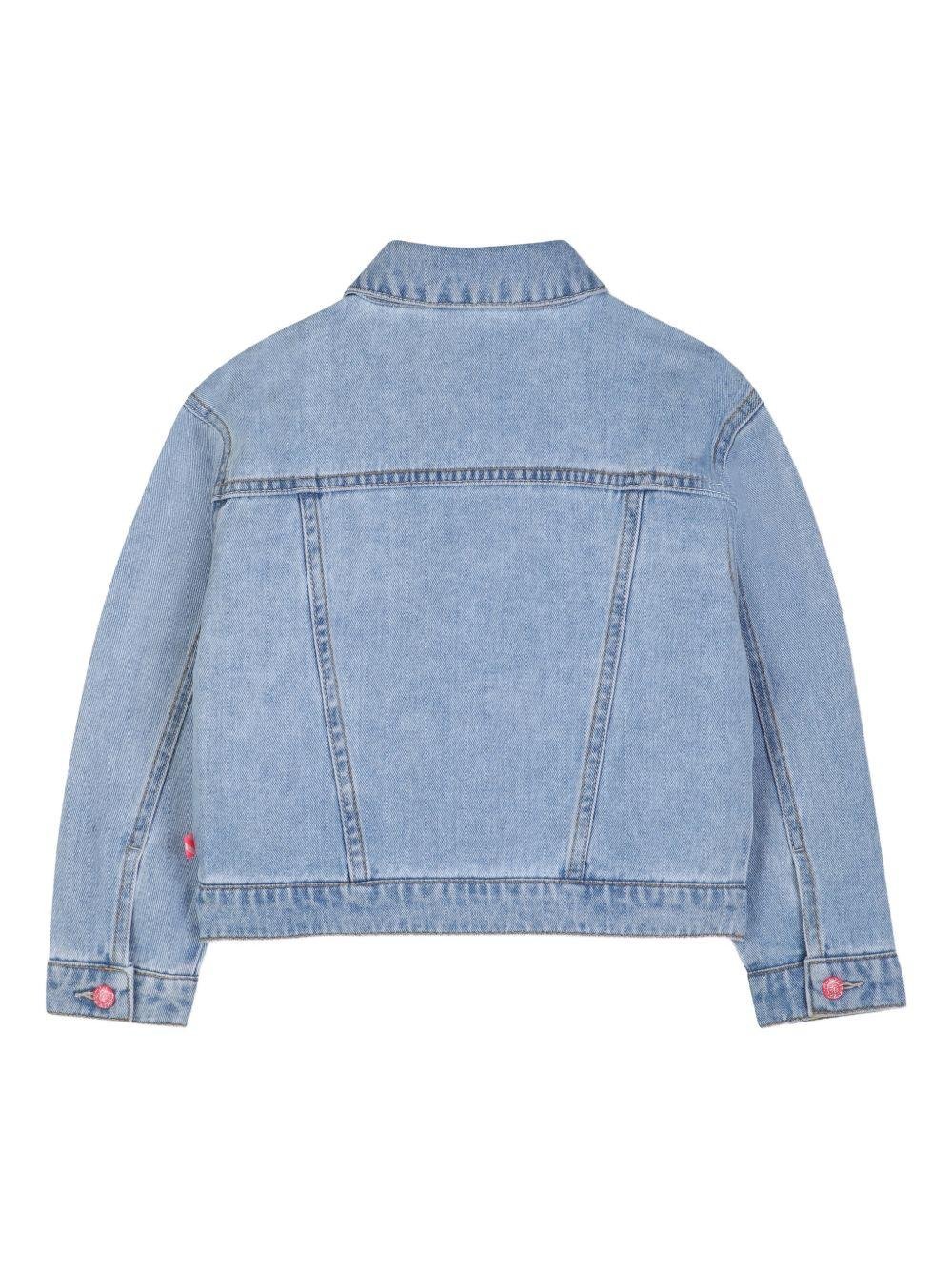 Giacca per bambina Billieblush azzurra con chiusura a bottoni - Rubino Kids