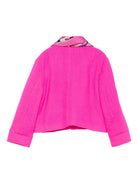 Giacca per bambina Emilio Pucci Junior fucsia con colletto a contrasto - Rubino Kids
