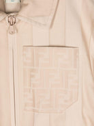Giacca per bambina Fendi Kids beige antivento - Rubino Kids
