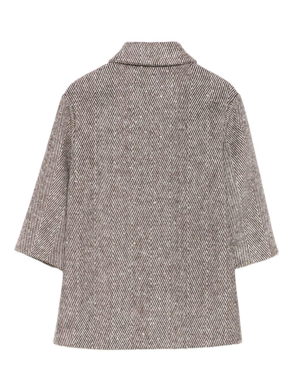 Giacca per bambina Il Gufo marrone a spina di pesce - Rubino Kids