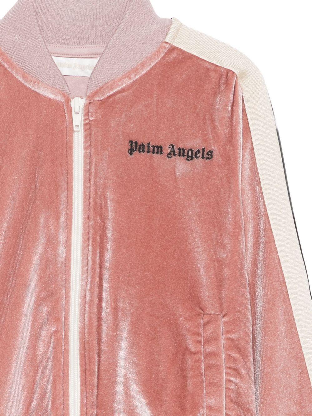 Giacca per bambina Palm Angels Kids rosa con righe - Rubino Kids