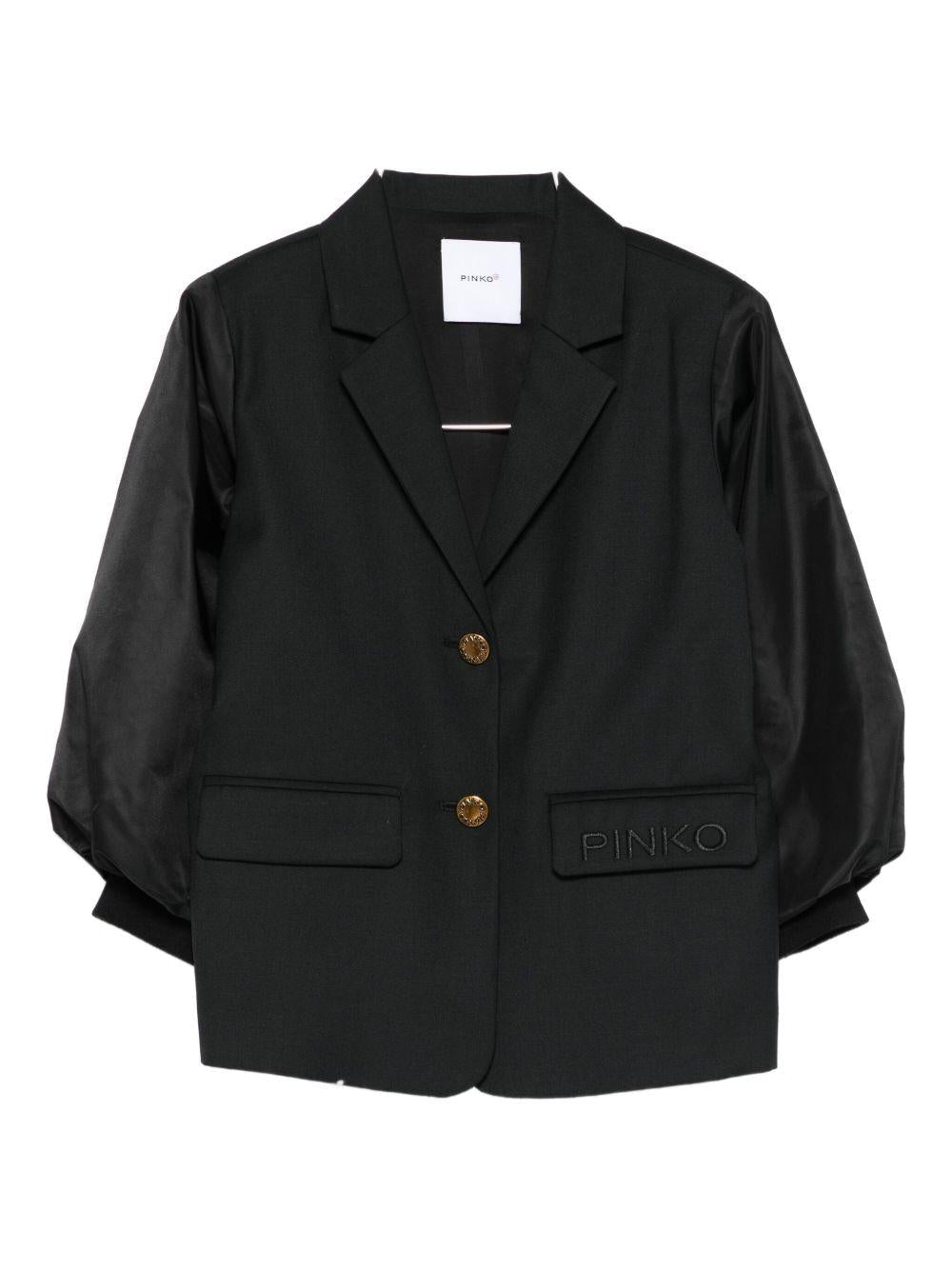 Giacca per bambina Pinko Kids nera con maniche a palloncino - Rubino Kids