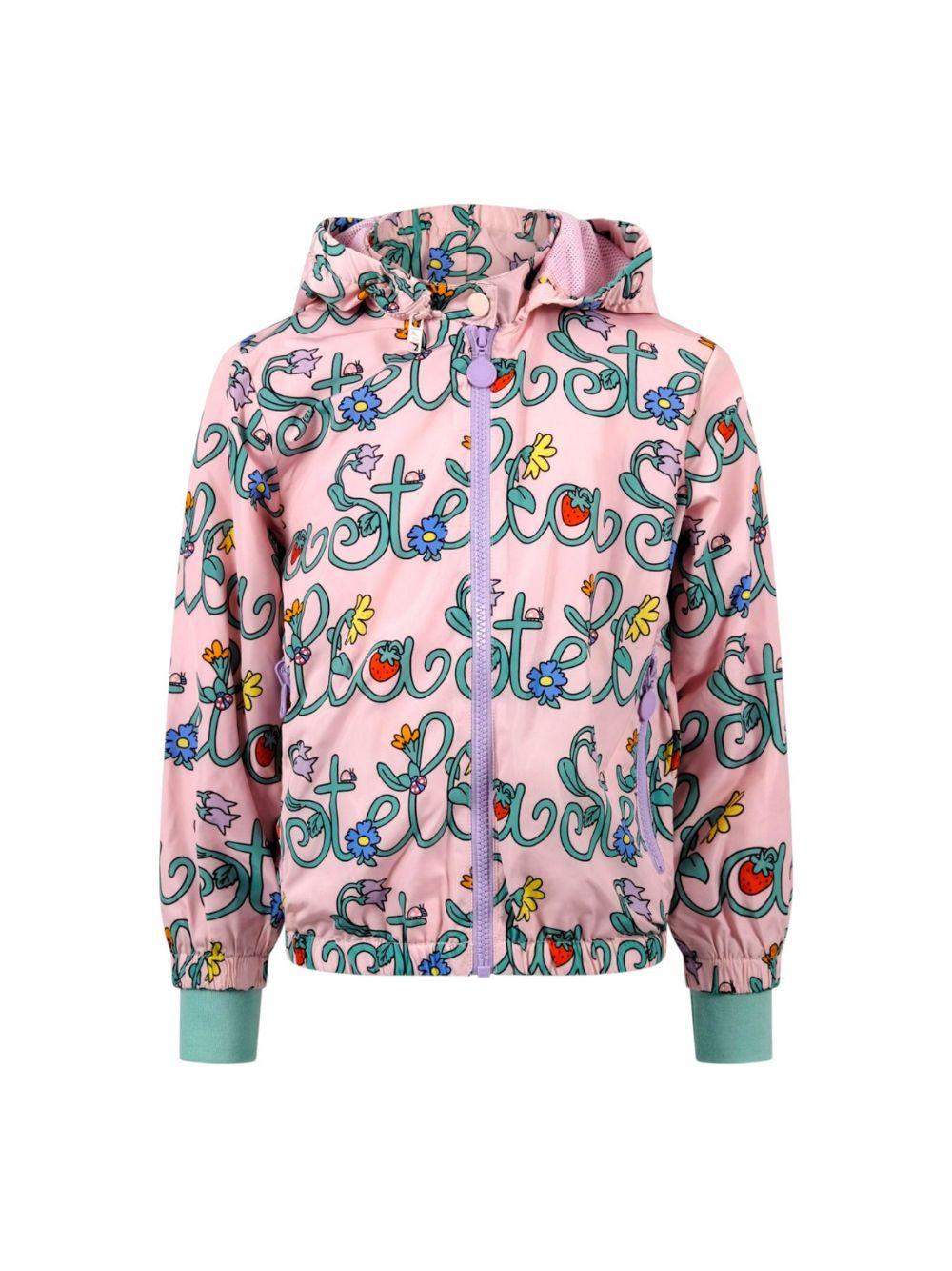 Giacca per bambina Stella McCartney Kids rosa con stampa all - over - Rubino Kids