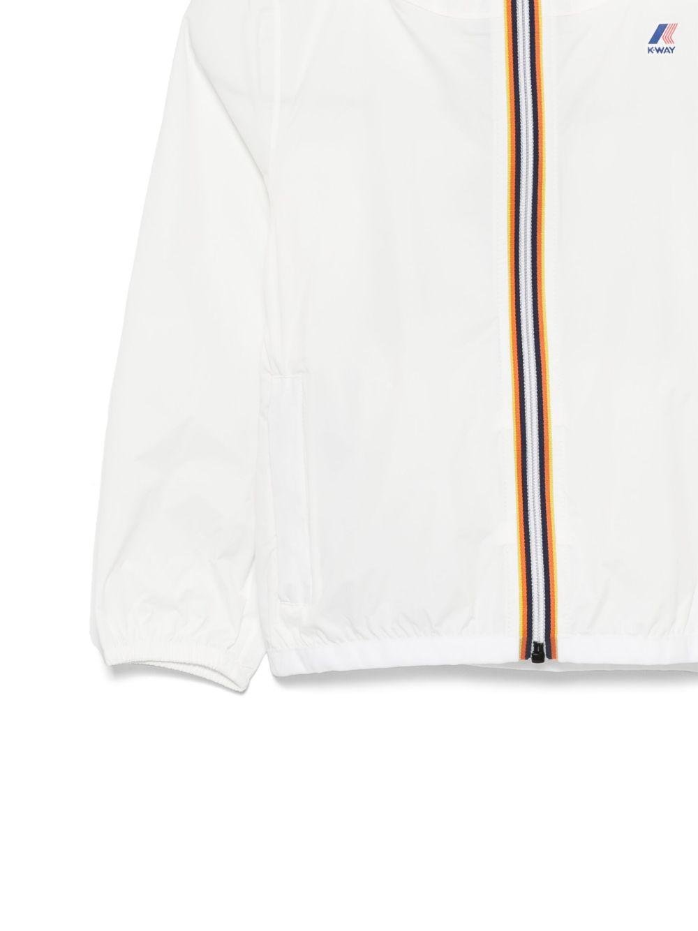 Giacca per bambini K Way Kids Le Vrai bianco con cappuccio ampio - Rubino Kids