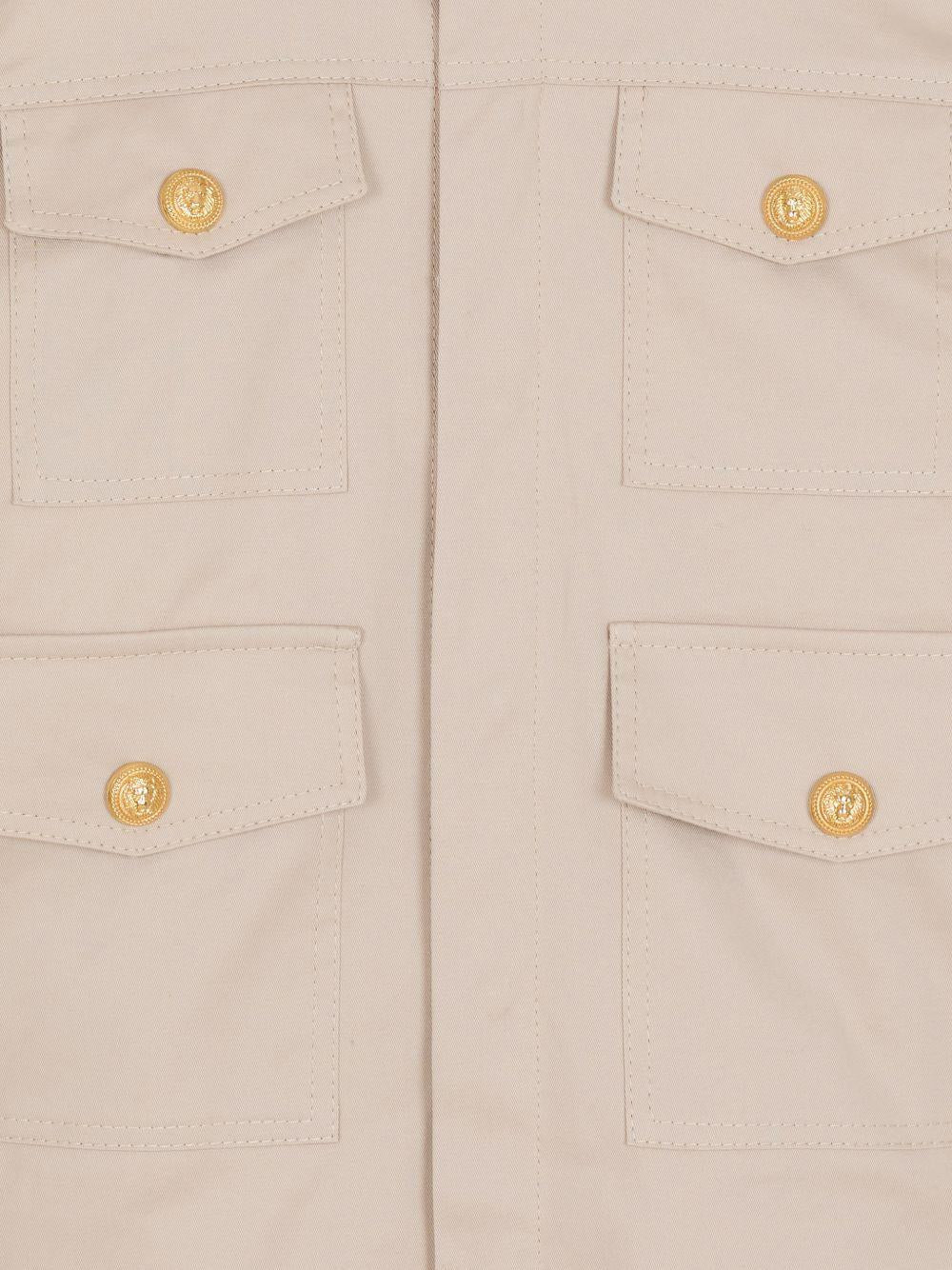 Giacca per bambino Balmain Kids beige con colletto a punta - Rubino Kids