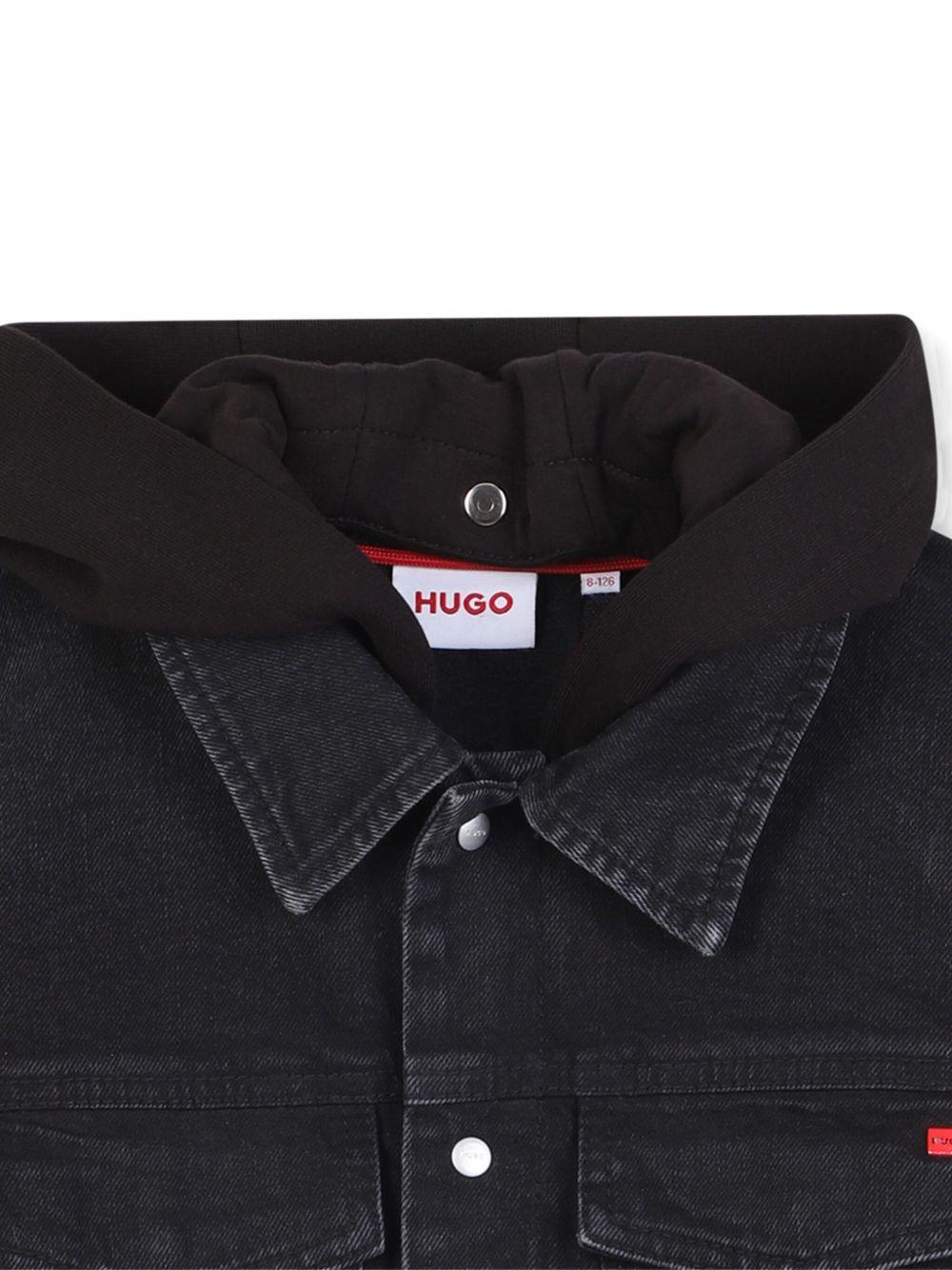 Giacca per bambino Hugo Kids denim con cappuccio - Rubino Kids