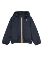 Giacca per bambino K Way Kids Le Vrai blu con dettagli a righe - Rubino Kids