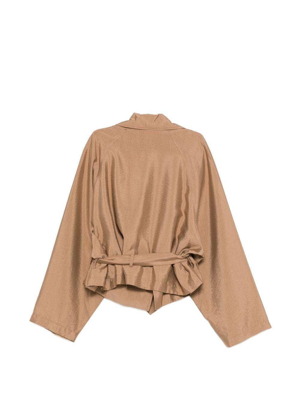 Giacca per donna Alysi marrone con cintura rimovibile - Rubino Kids