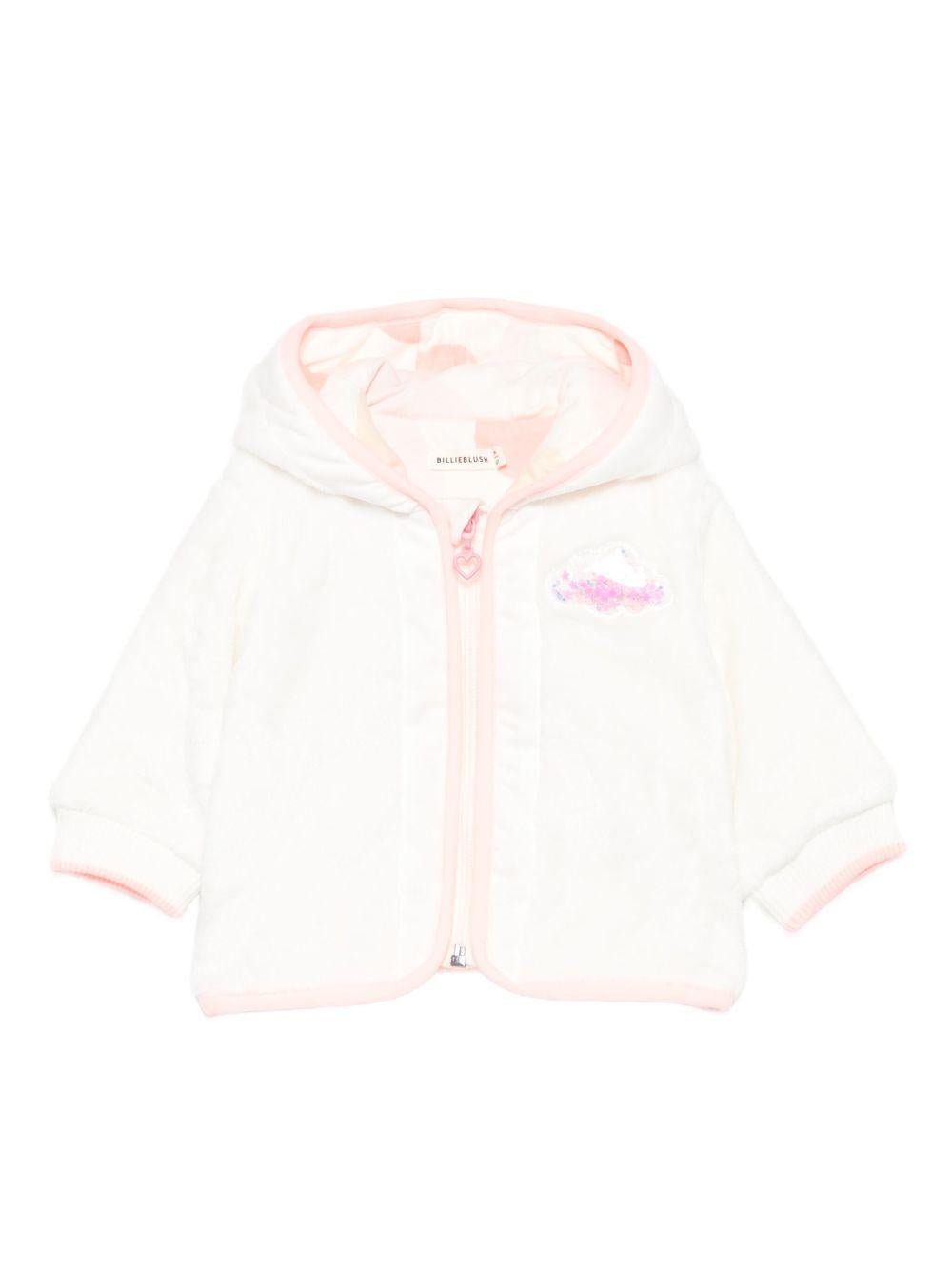 Giacca per neonata Billieblush bianco con cappuccio con orecchie - Rubino Kids