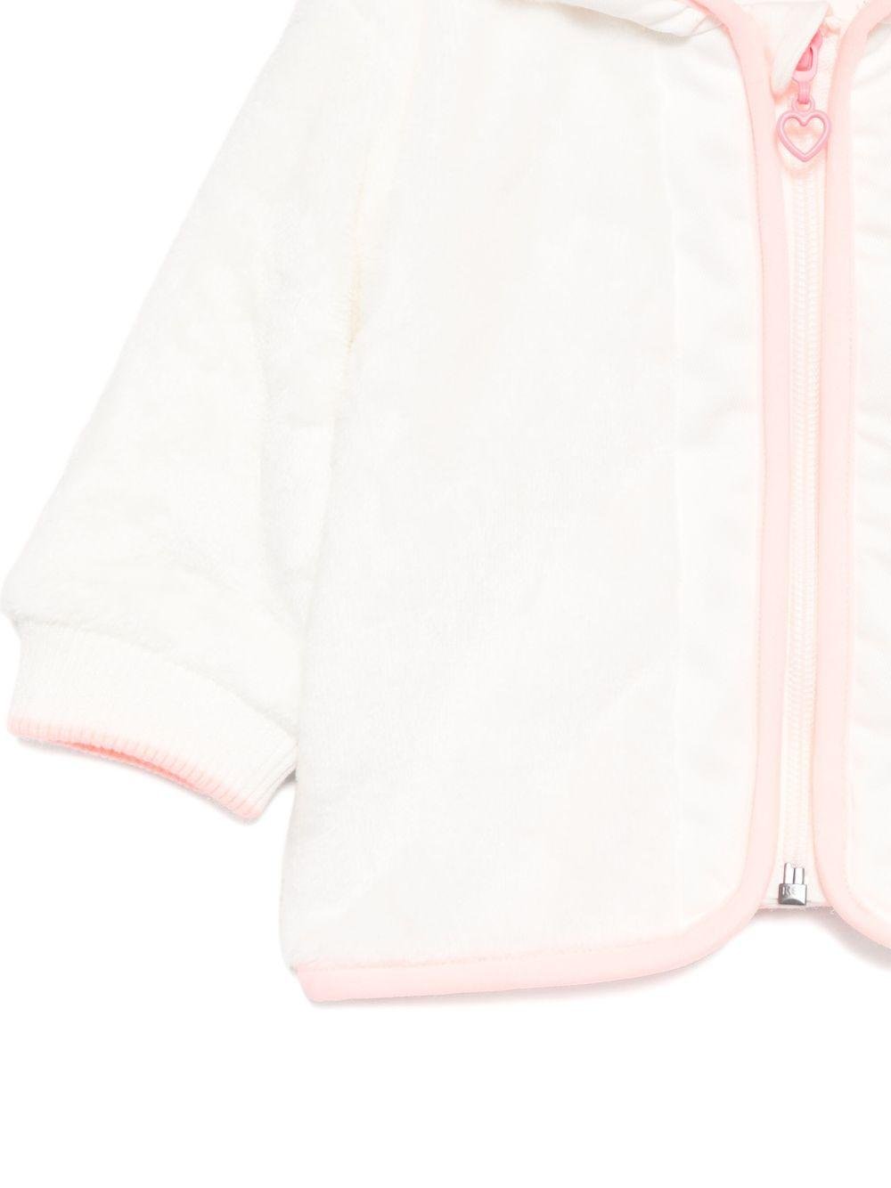 Giacca per neonata Billieblush bianco con cappuccio con orecchie - Rubino Kids