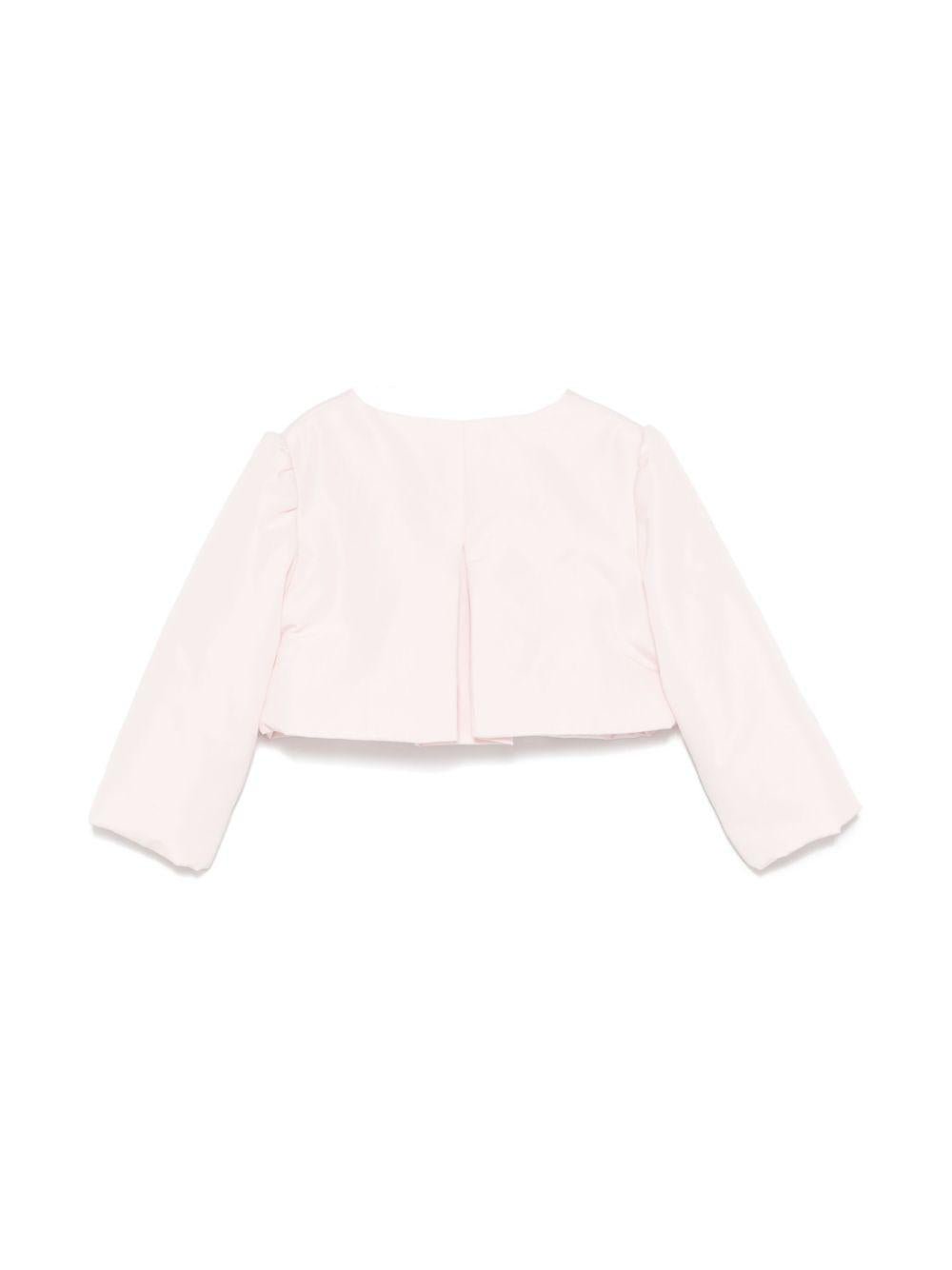 Giacca per neonata Monnalisa rosa con ruches - Rubino Kids