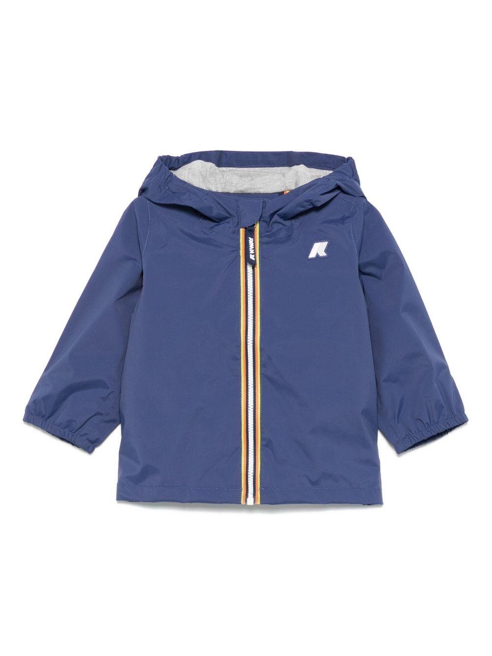 Giacca per neonati K Way Kids blu con cappuccio - Rubino Kids