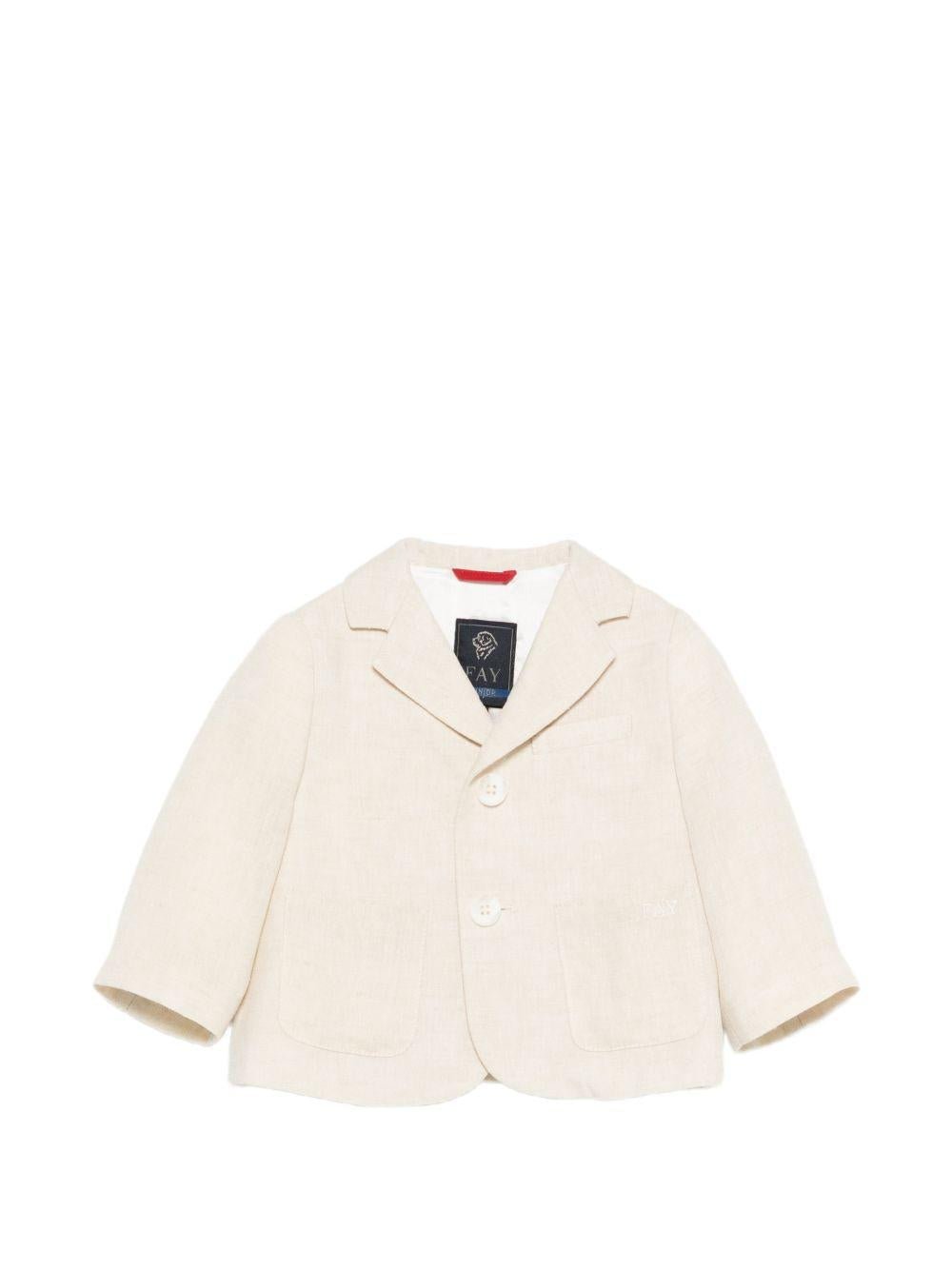 Giacca per neonato Fay Kids beige con revers classici - Rubino Kids