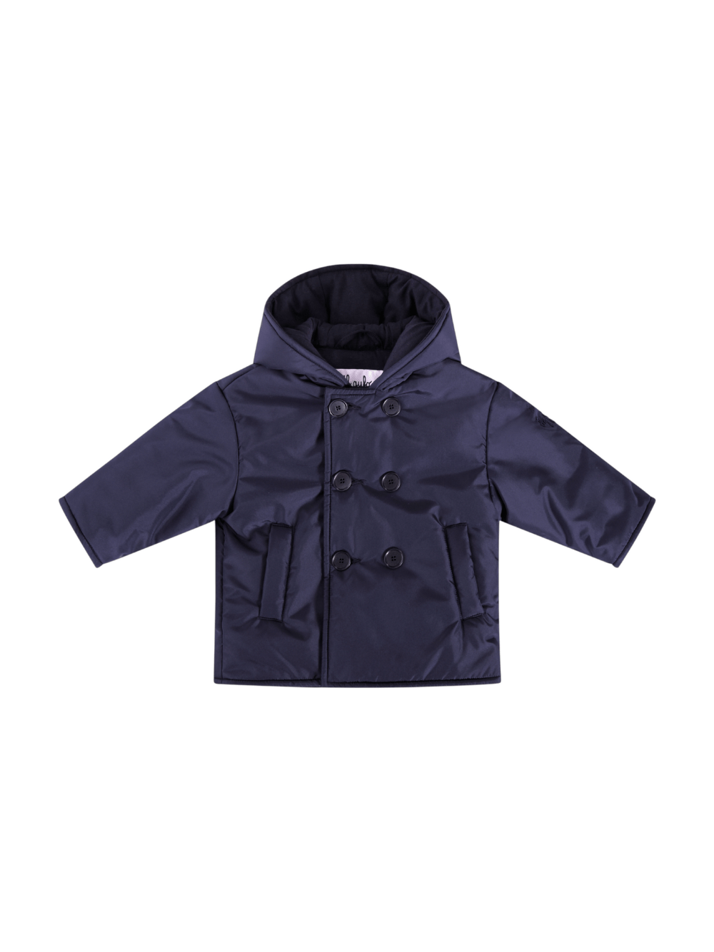 Giacca per neonato Il Gufo blu con cappuccio e bottoni - Rubino Kids